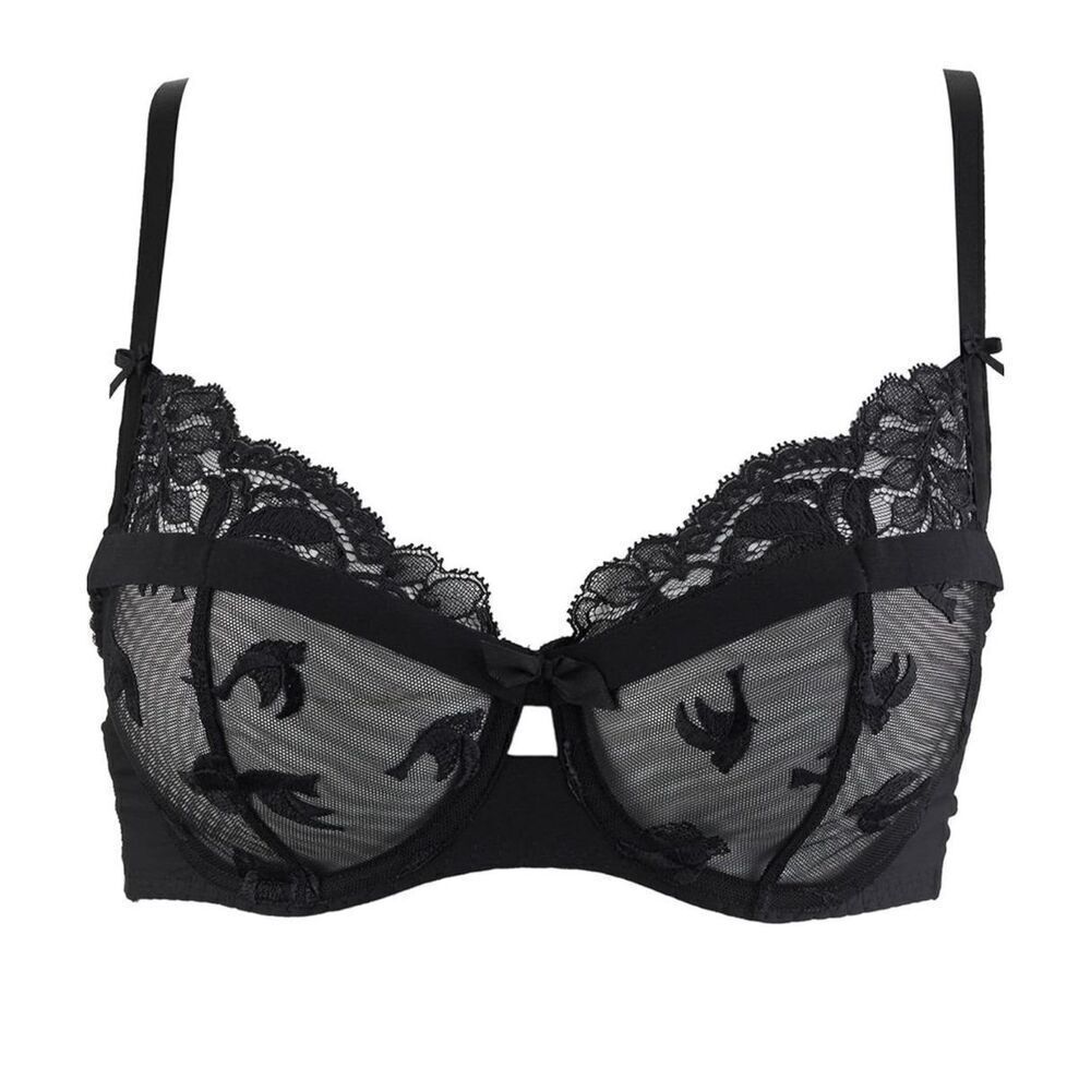 Aubade Paris size 32B unlined mesh lace bra underwire